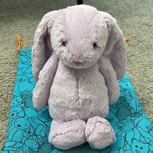 Retired Jellycat Bashful Lilac Bunny Medium